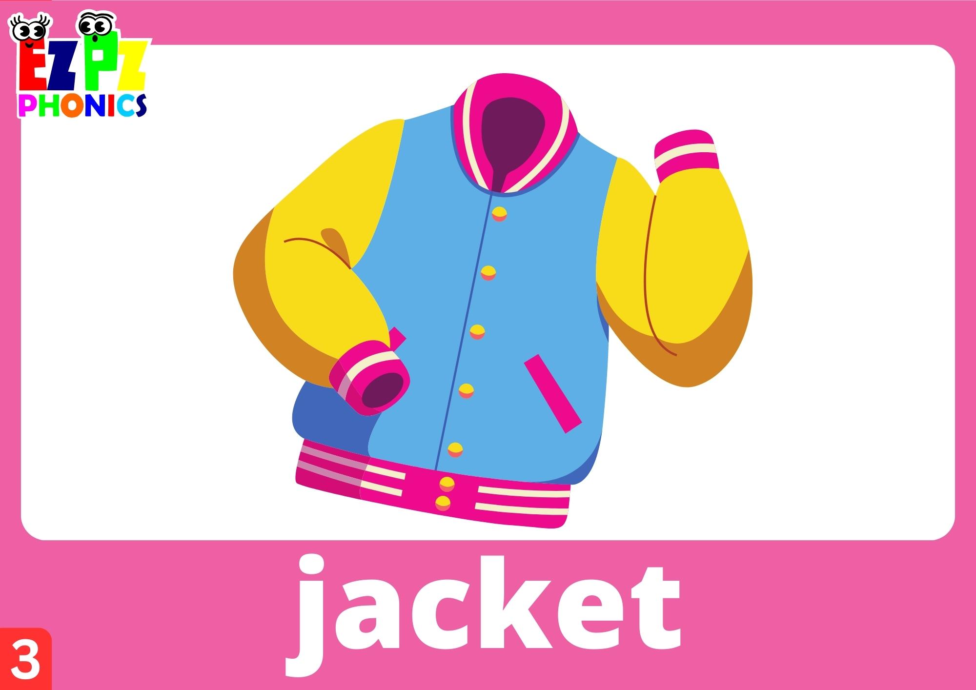 Letter Jj Words Phonics Flashcards with Images and Words Free Printable PDF or View Online For Homeschool Parents and Teachers to Teach Kindergarten and Preschool Children Group 3